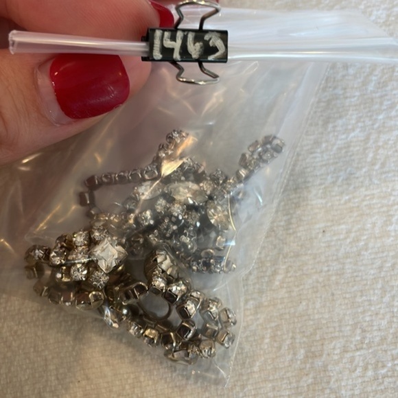 Rhinestone faceted crystal vintage screw back clip on set necklace earrings - Picture 10 of 10